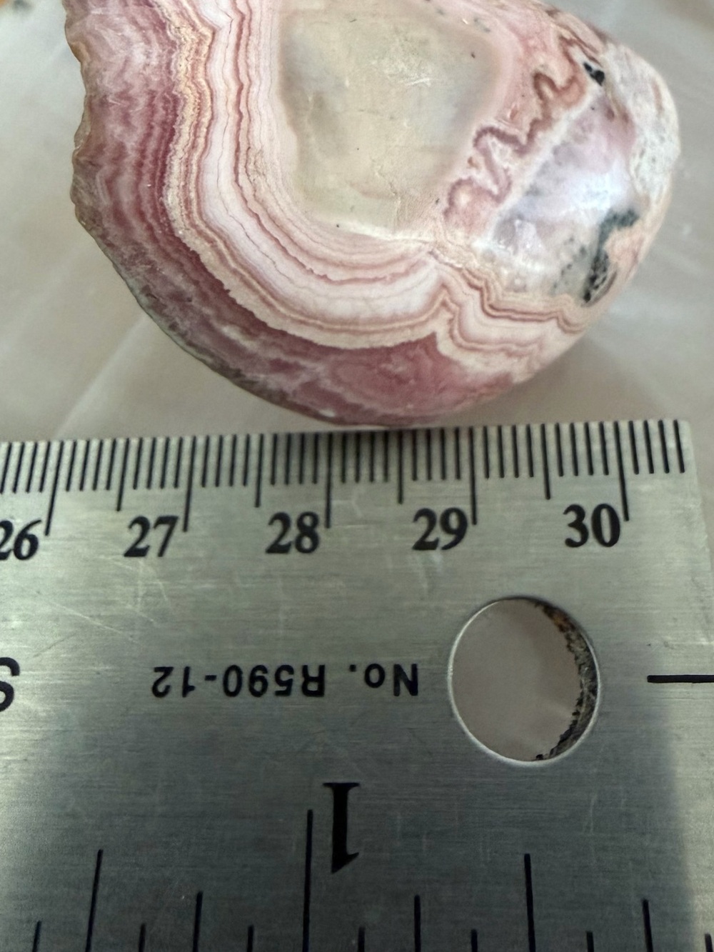 Pink Rhodochrosite/Agate Pocket Stone